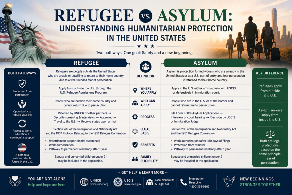 Refugee vs. Asylum: Understanding Humanitarian Protection in the United States